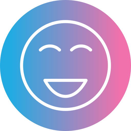 szczęśliwa twarz Generic gradient fill ikona