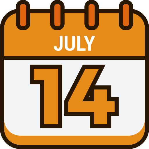 14 luglio Generic color lineal-color icona