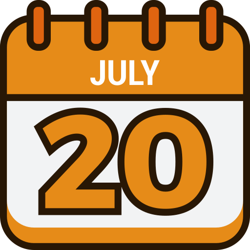 20 lipca Generic color lineal-color ikona
