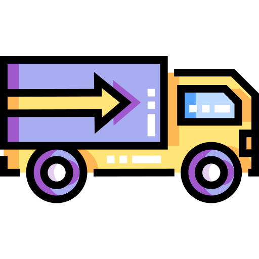 camión de reparto Detailed Straight Lineal color icono