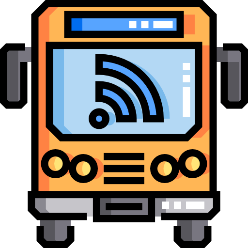 Bus Detailed Straight Lineal color icon