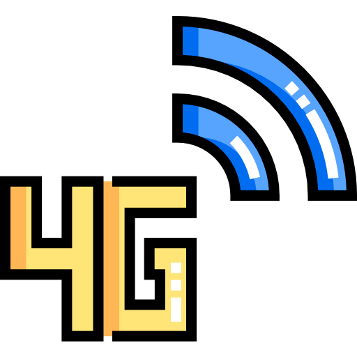 4g Detailed Straight Lineal color icon