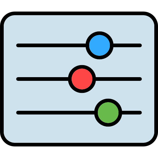 schuifregelaars Generic color lineal-color icoon