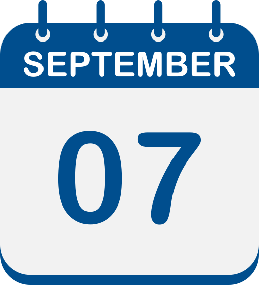 September 7 Generic color fill icon