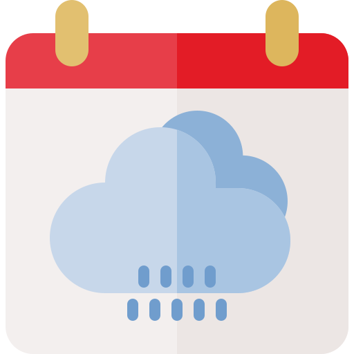 deszczowa chmura Generic color fill ikona