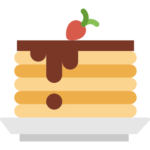 Pancakes Basic Miscellany Flat icon