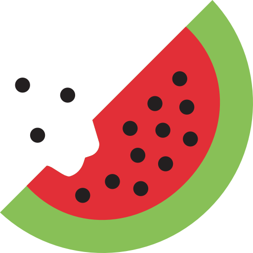 watermeloen Basic Miscellany Flat icoon