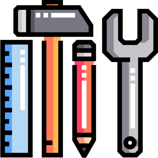 outils Detailed Straight Lineal color Icône