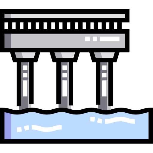 Pier Detailed Straight Lineal color icon