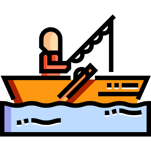 Łódź rybacka Detailed Straight Lineal color ikona