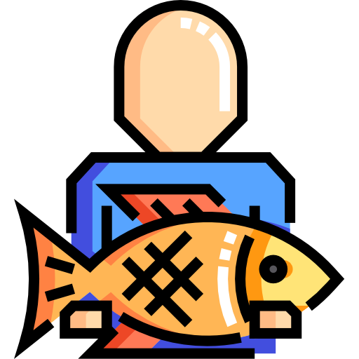 Ловит рыбу Detailed Straight Lineal color иконка