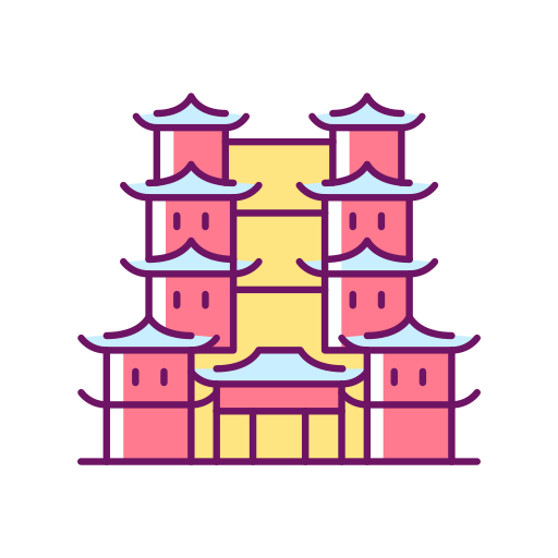 Buddhist cultural complex Generic color lineal-color icon