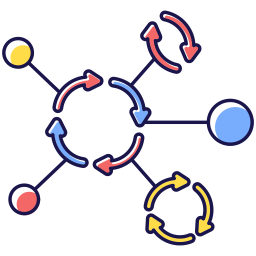 Синергетическая сеть Generic color lineal-color иконка