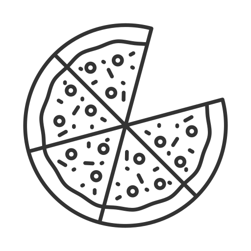 pizza Generic outline Ícone