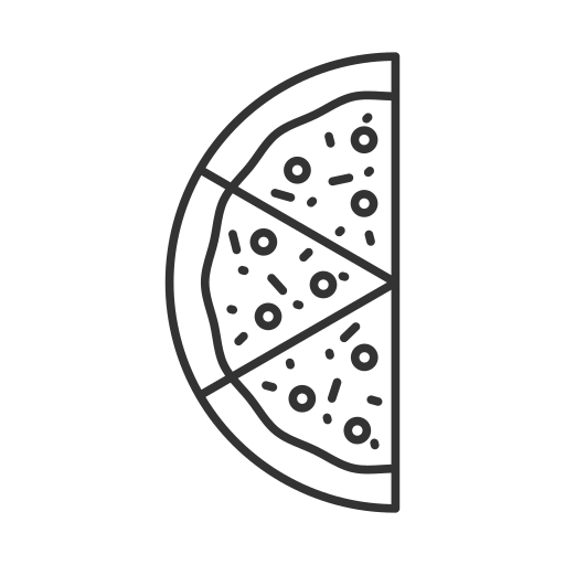 pizza Generic outline icona
