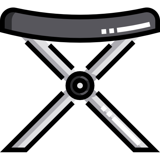 Складной стул Detailed Straight Lineal color иконка