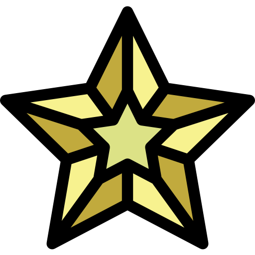 estrella Octopocto Lineal Color icono