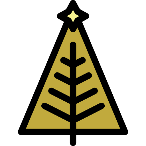 árbol de navidad Octopocto Lineal Color icono