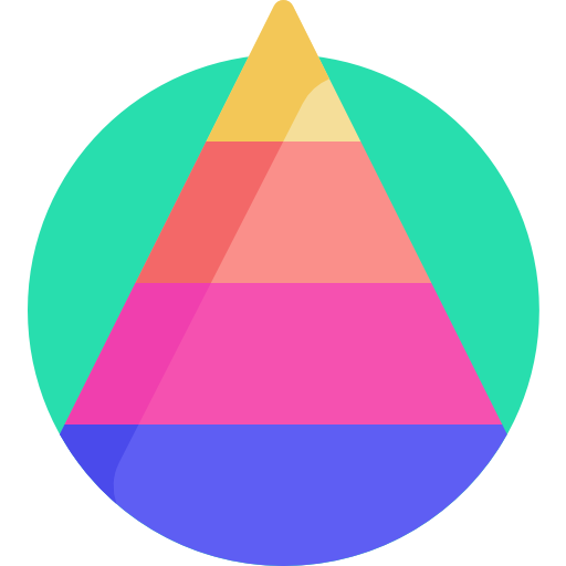 gráfico piramidal Detailed Flat Circular Flat icono