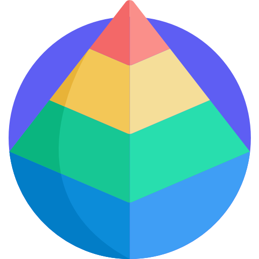 pyramidendiagramm Detailed Flat Circular Flat icon