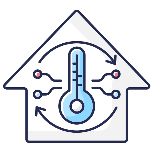 sistema de ventilación del hogar Generic color lineal-color icono