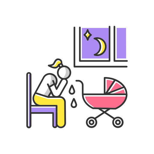 産後うつ病 Generic color lineal-color icon