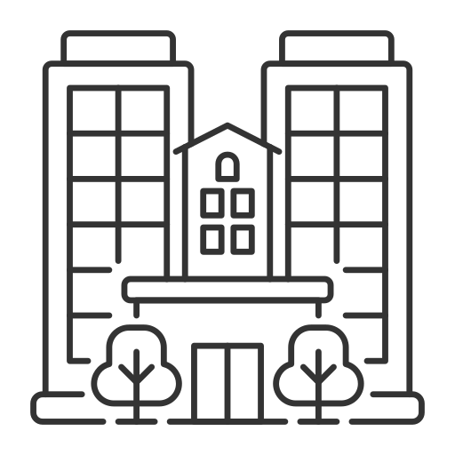 osiedle mieszkaniowe Generic outline ikona