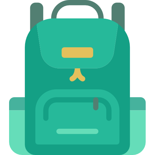 Backpack Basic Miscellany Flat icon