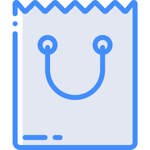 bolsa de la compra Basic Miscellany Blue icono