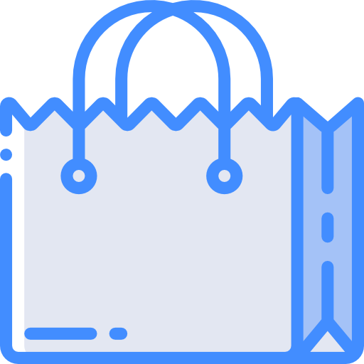 bolsa de la compra Basic Miscellany Blue icono