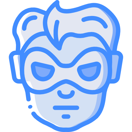 super héros Basic Miscellany Blue Icône