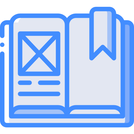 Open book Basic Miscellany Blue icon