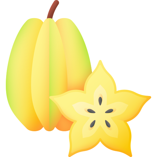 fruta estrella 3D Color icono