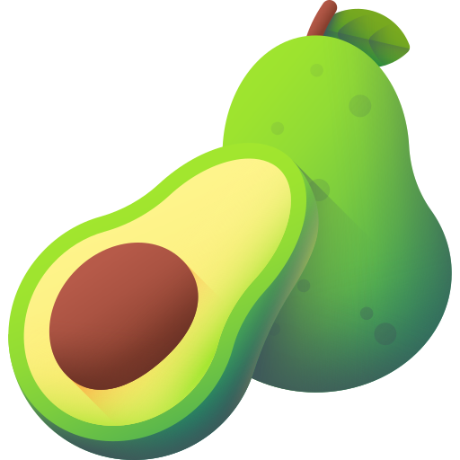 avocado 3D Color icoon