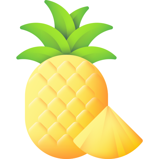ananas 3D Color Icône