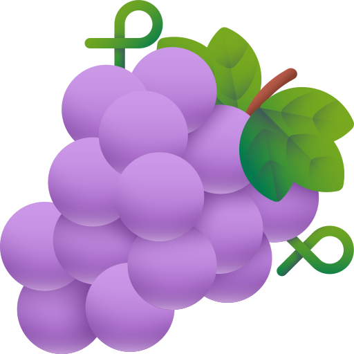 uvas 3D Color Ícone