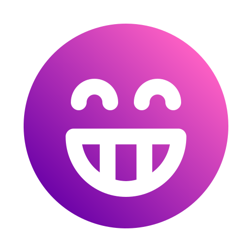 grijnzend Generic gradient fill icoon