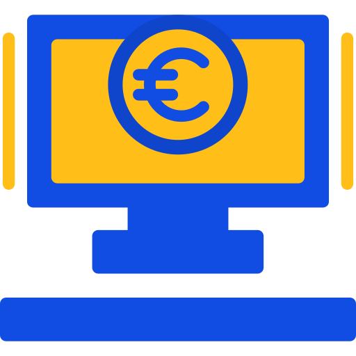 znak euro Generic color fill ikona