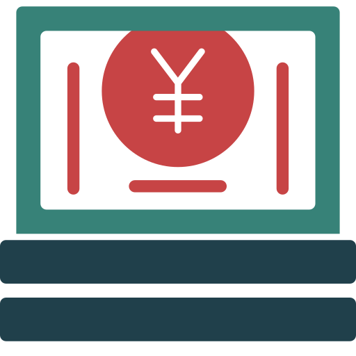 yen-teken Generic color fill icoon