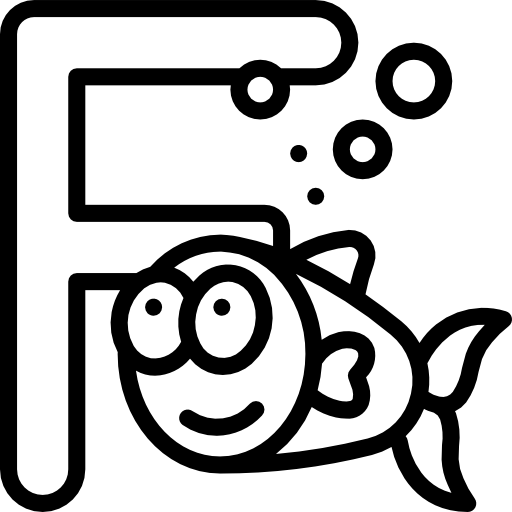 letra f Basic Miscellany Lineal icono
