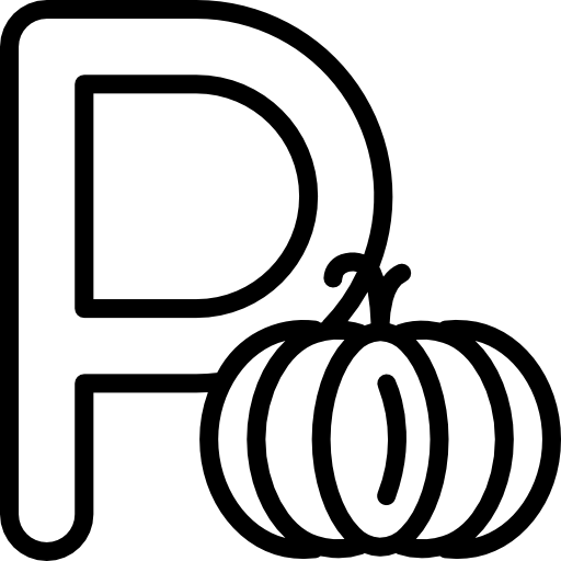 letra p Basic Miscellany Lineal icono