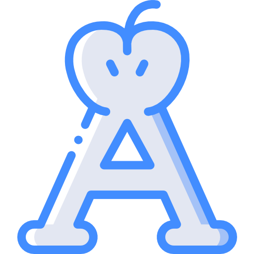 letter a Basic Miscellany Blue icoon