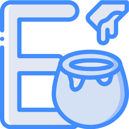 Letter e Basic Miscellany Blue icon
