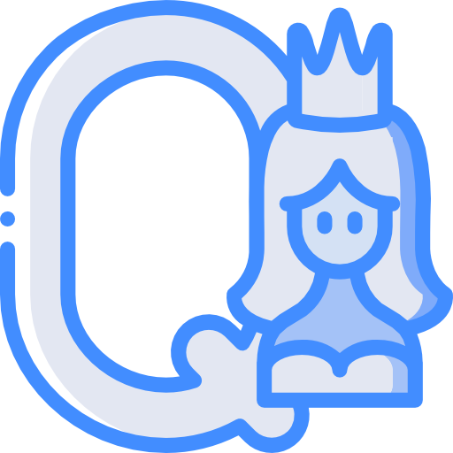 Letter q Basic Miscellany Blue icon