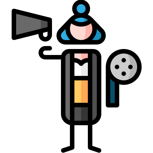 Director Puppet Characters Lineal Color icon