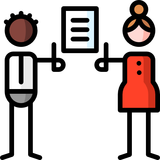 vertrag Puppet Characters Lineal Color icon