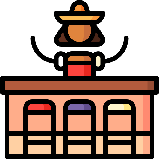 Bar Puppet Characters Lineal Color icon