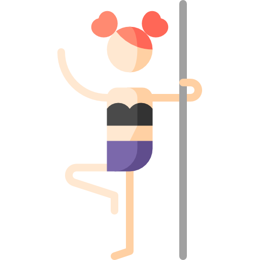 pole dance Puppet Characters Flat icono