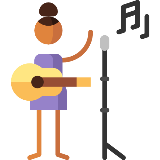 Singer Puppet Characters Flat icon