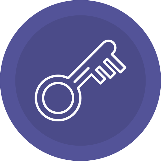 Key Generic color fill icon